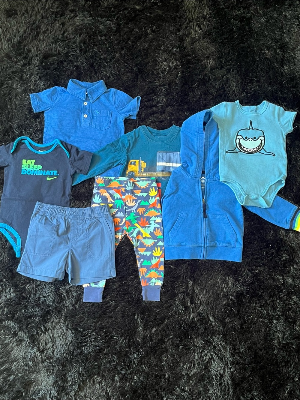 COTTON 12-18 Months Boy BLUE 7 Piece Bundle. Live Show Listing. $10 starts.